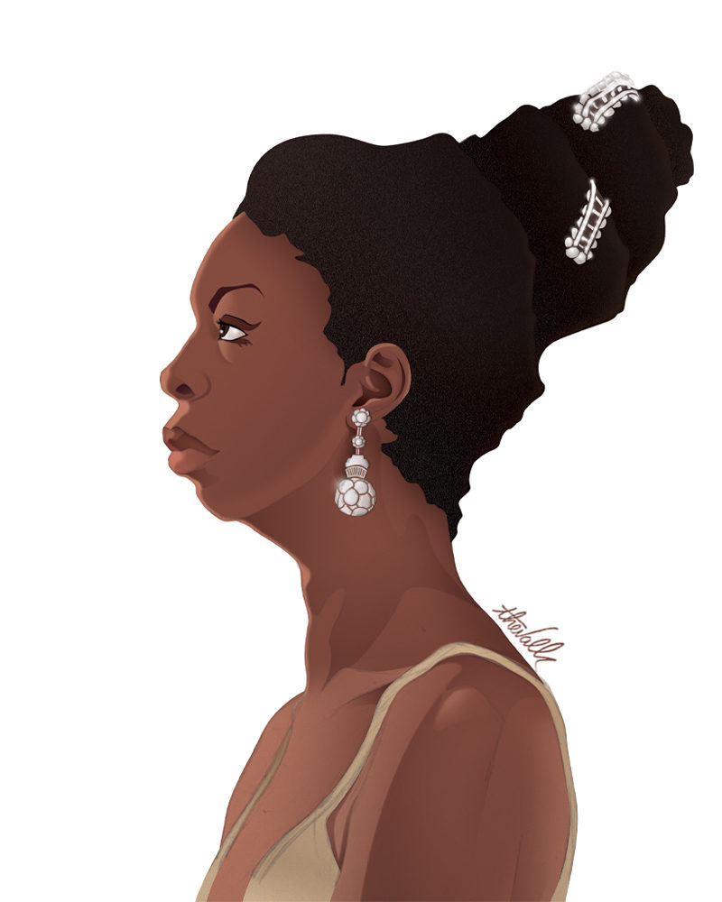 Illustration Femme Nina Simone