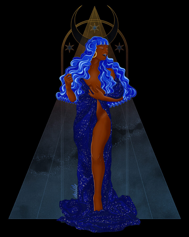 Illustration Femme Lapis Lazuli