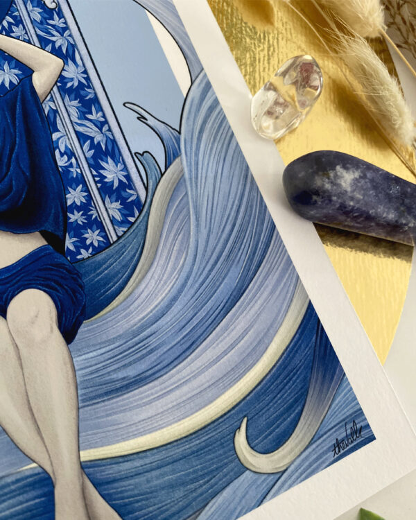 Illustration Femme, Série Planètes : Terre & Sodalite