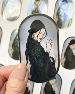 Sticker miroir Série Femme Chinoise - Jade