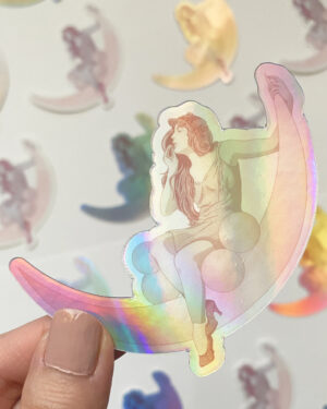 Sticker holographique Quartz Rose